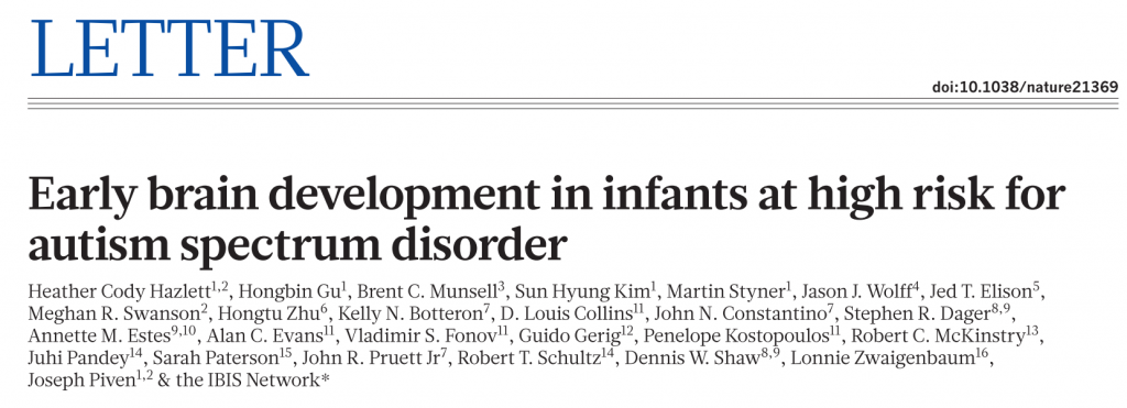 自闭症高风险婴儿的早期大脑发育插图